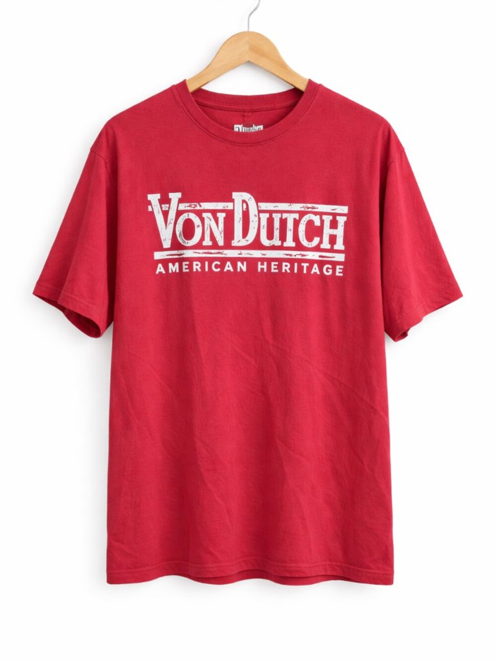 VON DUTCH | Red & White Graphic Logo Tee Shirt – Men’s XXL